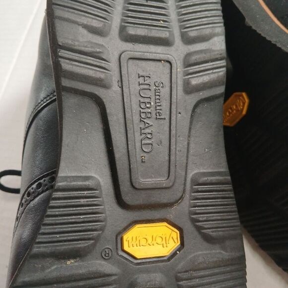 Men's Samuel Hubbard Oxford Shoes Tipping Point Leather with Broguing Black 9 - Picture 6 of 10